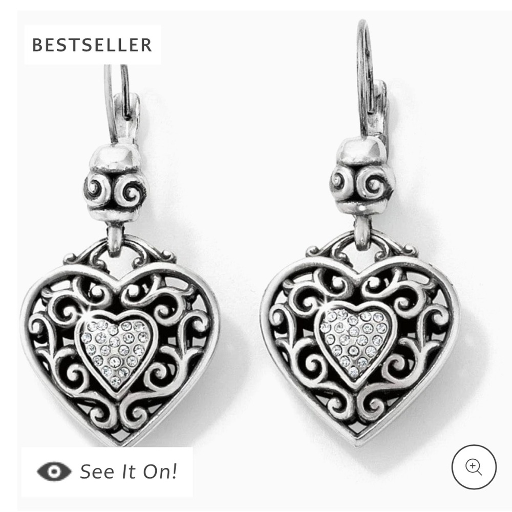 Brighton Reno Heart Leverback Earrings